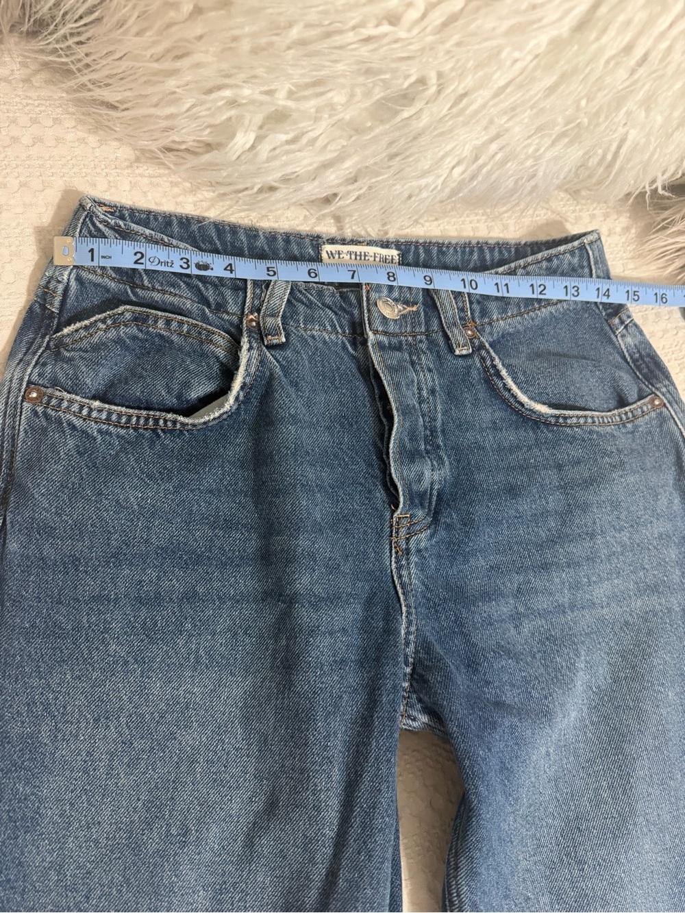 We The Free Mid-Blue Wide Leg Jeans - Picture 10 of 14